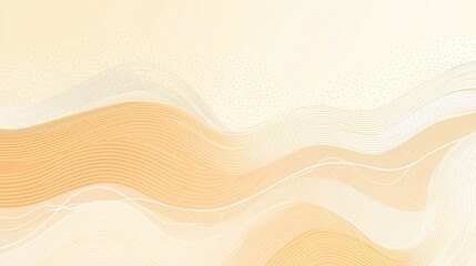 Abstract wavy lines in light beige and cream