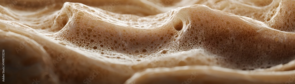 Poster close-up view of a textured surface of foam.