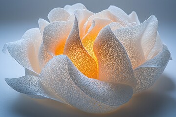 Abstract white flower lamp