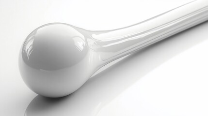 Abstract white object, smooth curves