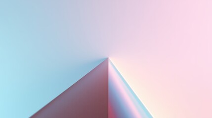 Minimalist Triangle Shape with Soft Shadow and Color Gradient Design