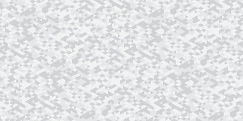Abstract geometric White and gray background seamless mosaic and low polygon triangle texture wallpaper. Triangle shape retro wall grid pattern geometric ornament tile vector square element.