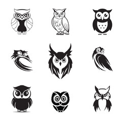 owl logo vector image 2