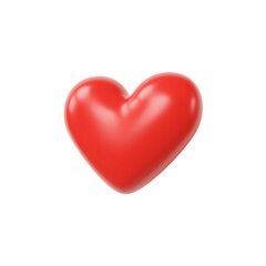 Obraz premium red heart isolated on white