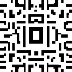 New year holidays QR code icon for payment scan