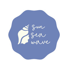 sun sea wave sign for templates.