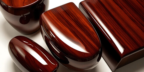 Polished Wooden Objects with Elegant Design








