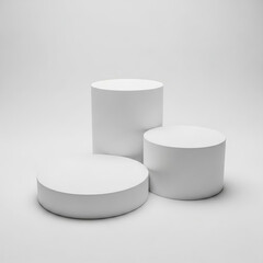 Podiums Cylinders Product Display Showcase Minimalist Style Elegant Design