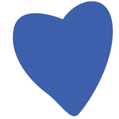 Abstract Blue Heart Shape Graphic