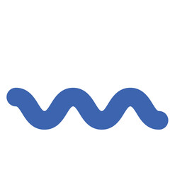 Minimalist Blue Wave Squiggle Shape