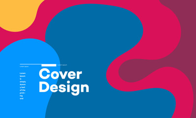 Modern abstract background with colorful liquid shapes. Minimalist vector illustration perfect for a cover design, poster, brochure, or web banner.