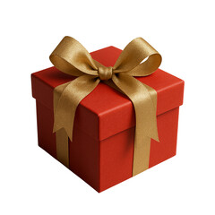 Obraz premium red gift box isolated on transparent or white background png 