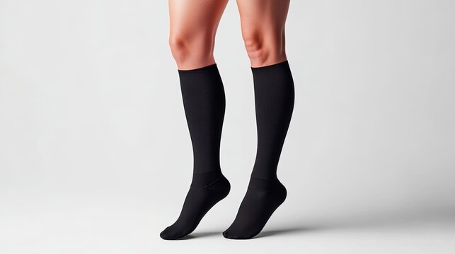 Compression socks mockup for sports and medical use. 