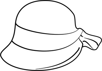 Hat Illustration coloring page