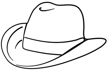 Hat Illustration coloring page