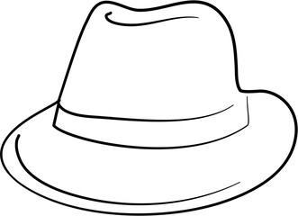 Hat Illustration coloring page