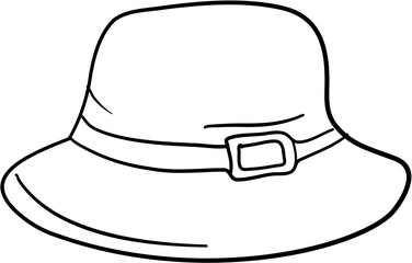 Hat Illustration coloring page