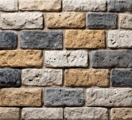 Fototapeta premium Colorful Brick Stone Texture Creates Classic Warmth