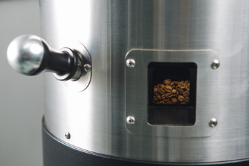 Professional Coffee Roasting With Sampler Probe on the Side