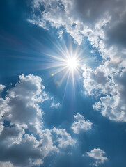 青空と白い雲が広がる穏やかな晴天の空模様