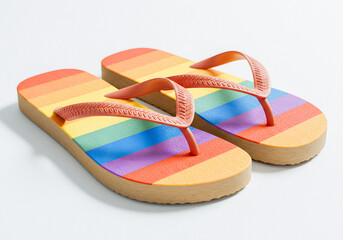 Rainbow Flip Flops