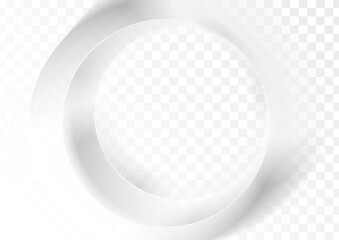 Fototapeta na wymiar Light grey and white smooth glossy circles abstract geometric background. Vector soft ring on checkered backdrop, futuristic tech design