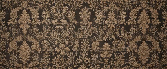 Intricate damask pattern with repeating floral elements, luxurious wallpaper texture,  home decor,  paisley