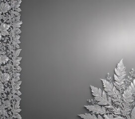 Intricate silver leaf lace border, shimmering metallic backdrop ,  wallpaper,  backgrounds,  high-quality