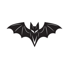 vector silhouette image of bat Art & Illustration
