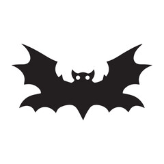 vector silhouette image of bat Art & Illustration
