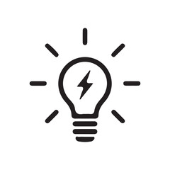 light bulb icon on white background