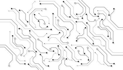 Abstract futuristic circuit board Illustration, Circuit board with various technology elements. Circuit board pattern for technology background. Vector illustration 