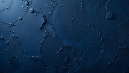 Elegant Navy Blue Dark Concrete Textured Grunge Abstract Background with Roughness and Irregularities