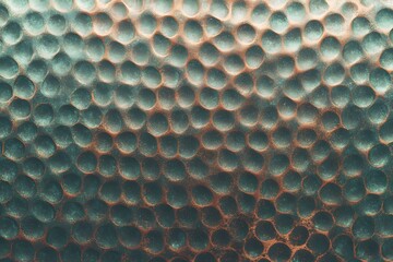 Copper texture with a hammered finish, creating a unique surface and visual impact
