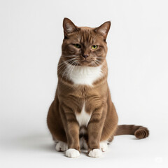 Fototapeta premium brown & white cat