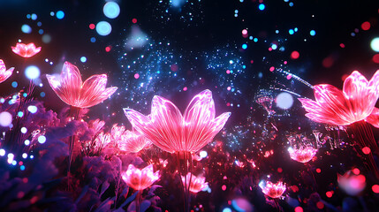 The Electric Daisy Carnival in Las Vegas comes alive beneath a star-drenched sky as thousands gather under pulsating neon lights and kaleidoscopic lasers