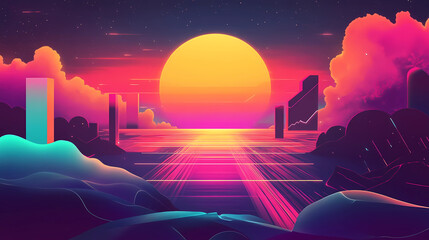 Lo-Fi music picture The background that goes well with the lo-fi music genre Generative AI	
