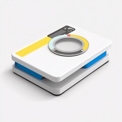 3D design of a smart scale, equipped with body composition analysis for health tracking.