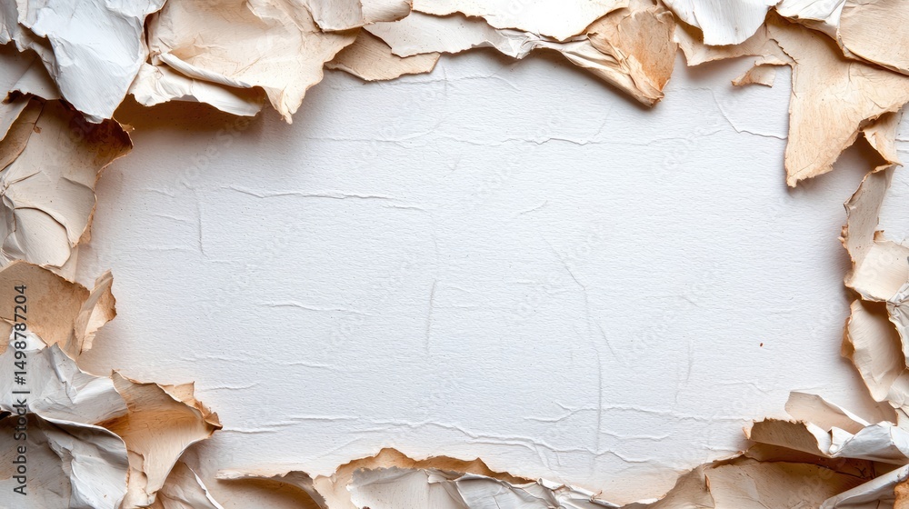 Poster textured background with torn edges of crumpled paper for design