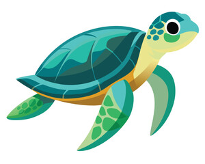 a sea turtle with its greenish shell and graceful movements