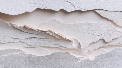 Artistic Minimalist Background with White Paper Collage Texture