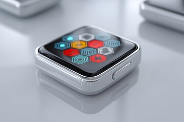 3D wearable health patch, offering tracking features for health monitoring.