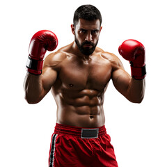 young boxer with boxing gloves