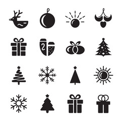 Silhouette Icons Collection for Holidays and Special Occasions Vector Set