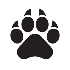 Paw print icon vector with dog and cat footprints, a versatile animal sign for web design