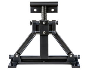 Adjustable workbench support designed for stability and strength on a transparent background