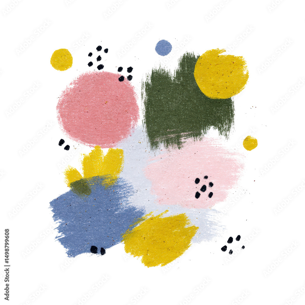 Poster abstract color brush strokes: a contemporary and artistic composition featuring an array of brush st