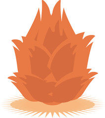 Explosive fire energy burst vector with stylized flame design. Ideal for action themes, gaming effects, power-up visuals, or dynamic comic scenes.