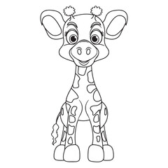 Coloring and activity page for kids. Black and white, fun, funny, cute dinosaur triceratops illustration.