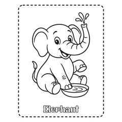 Coloring and activity page for kids. Black and white, fun, funny, cute dinosaur triceratops illustration.